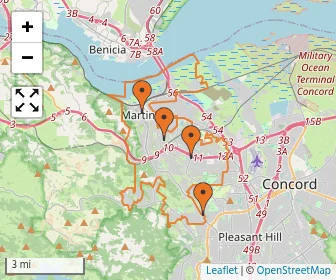 Area schools map