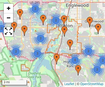 Area schools map
