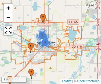 Area schools map