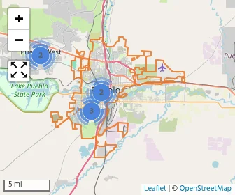 Area schools map