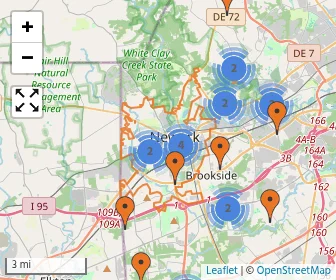 Area schools map