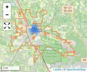 Area schools map