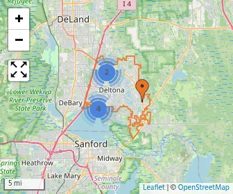 Area schools map