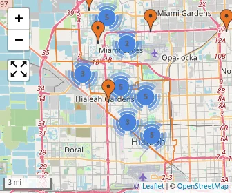 Area schools map