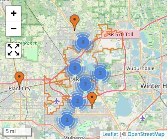 Area schools map