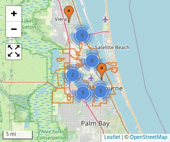 Area schools map