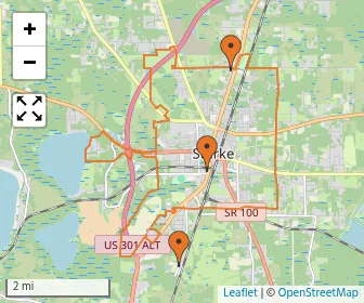 Area schools map