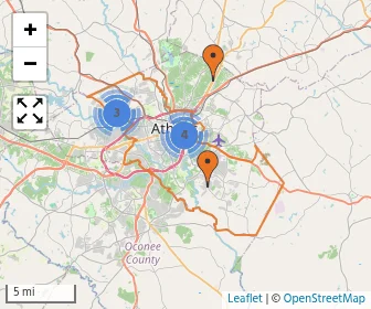 Area schools map