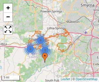 Area schools map