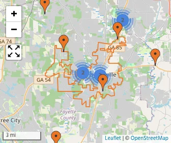 Area schools map