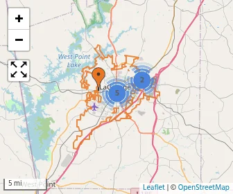 Area schools map