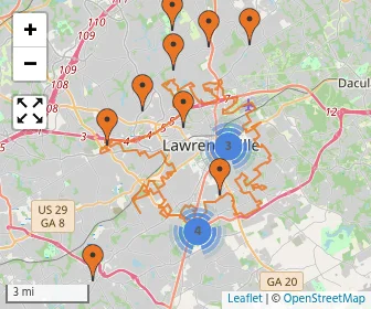 Area schools map