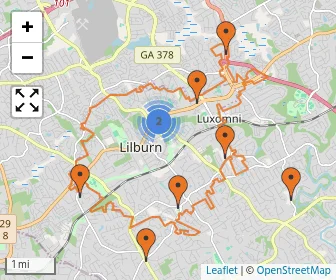 Area schools map
