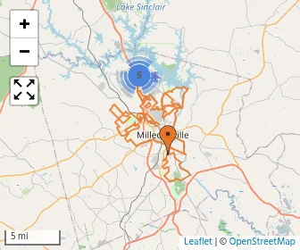 Area schools map
