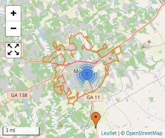 Area schools map