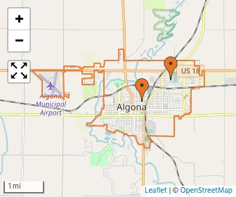 Area schools map