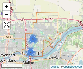 Area schools map