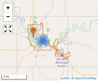 Area schools map
