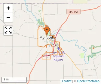 Area schools map