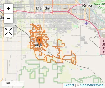 Area schools map