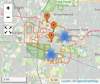 Area schools map