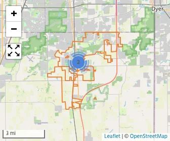 Area schools map