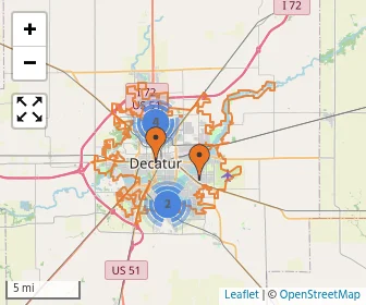 Area schools map