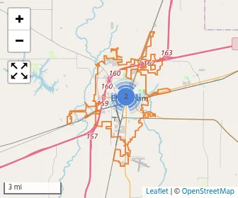 Area schools map
