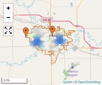 Area schools map