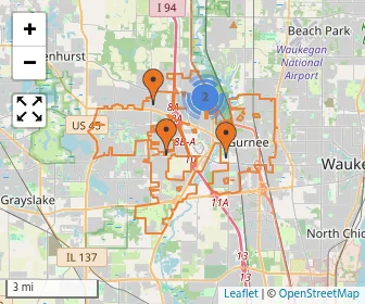 Area schools map