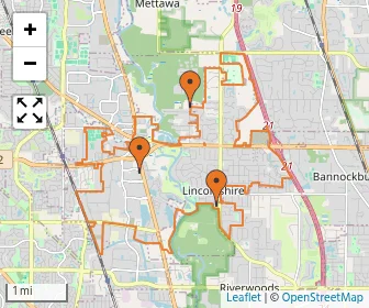 Area schools map