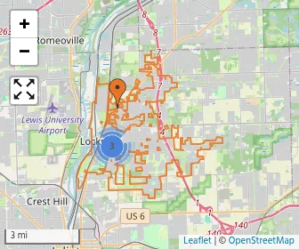 Area schools map