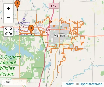 Area schools map
