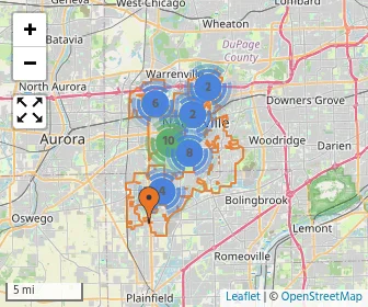 Area schools map