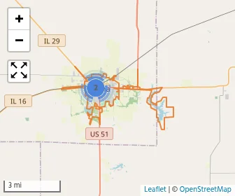 Area schools map