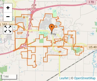 Area schools map