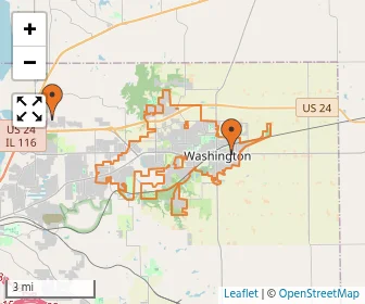Area schools map