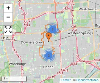 Area schools map