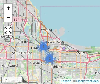 Area schools map