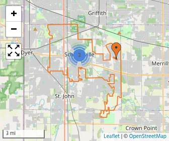 Area schools map