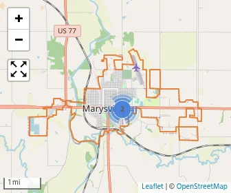 Area schools map