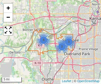 Area schools map