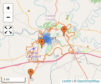 Area schools map
