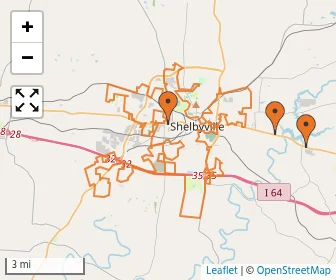 Area schools map