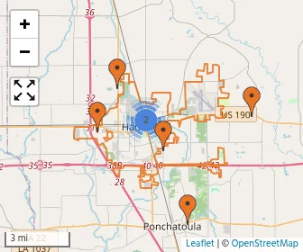 Area schools map