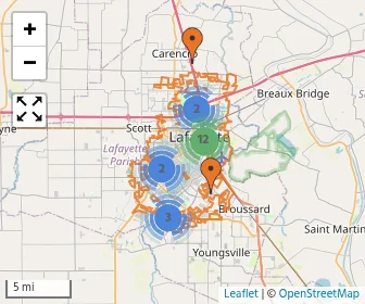 Area schools map