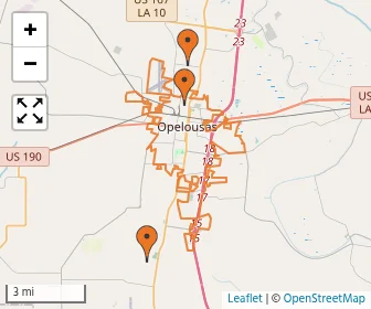 Area schools map