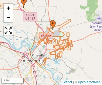 Area schools map