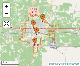 Area schools map