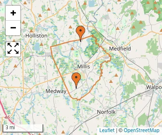 Area schools map